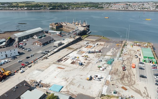 An extended slipway has been constructed at Pembroke Port as part of the Pembroke Dock Marine project, ideal for accommodating launches of vessels and devices and supporting the renewables industry.