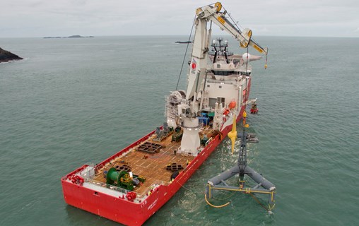 Tidal Energy Ltd announcement: Wales steps forward in marine renewable energy as the country's first full-scale tidal energy demonstration device is installed  