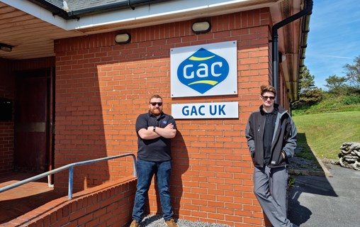 GAC agents Morgan Jones and Mark Jack outside the GAC Pembroke office